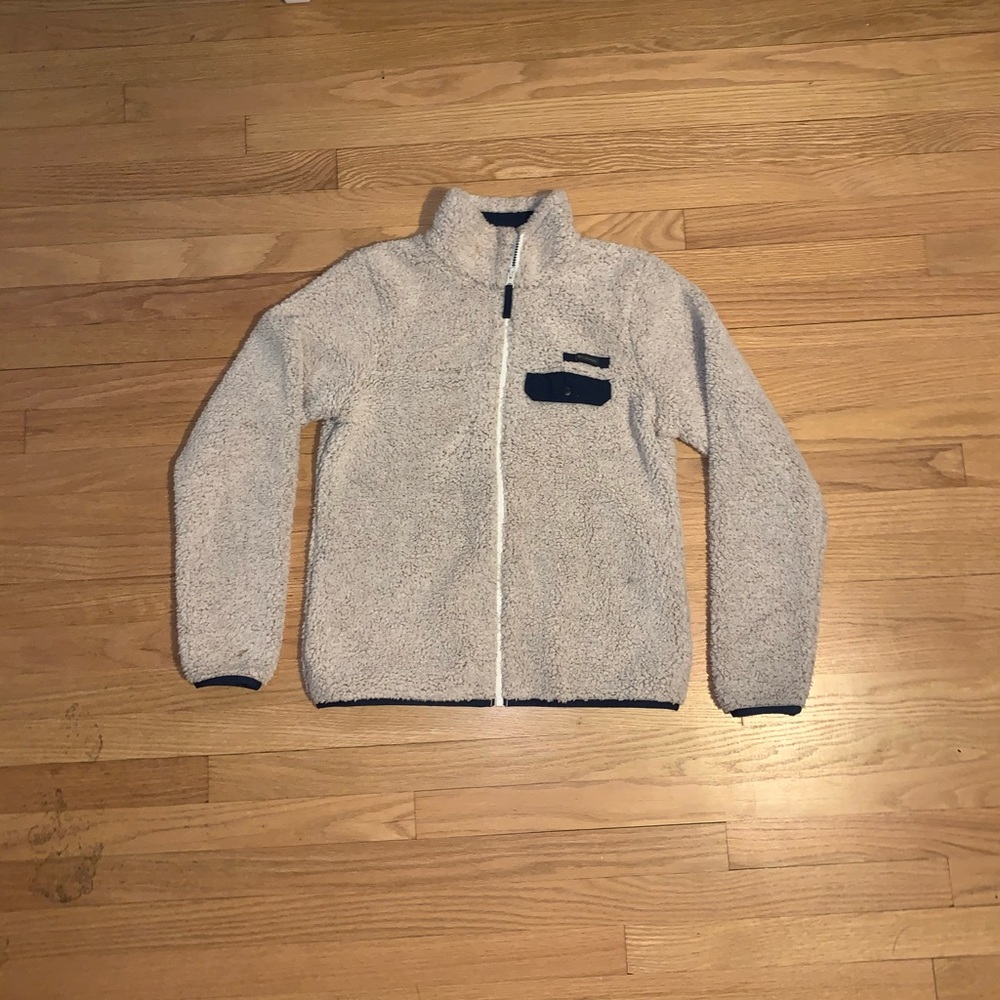 COLUMBIA white furry jacket